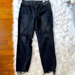 Free People High Rise Mom Jeans 25